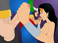 Wonder Woman gives head to all men in Justice League
