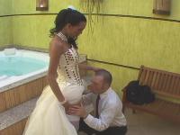 Freaky husband getting his butt filled to the bottom by his shemale wife