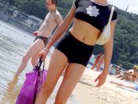 Brunette nudist loves feeling the sun on her body