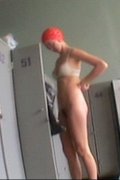 Sexy girl caught fully naked in a pool changeroom