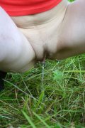 Spying on redhair teen peeing after beer