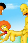 Yummy busty hoes from the Simpsons series go wild