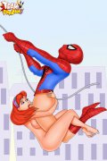 Spider-Man giving Mary Jane the fuck of her life