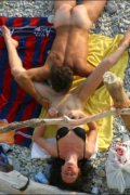 A beach couple leaves water to have steamy sex