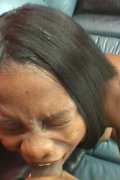 Ebony teen gets fucked and takes a facial