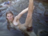 Clover - Stunning,long haired, hippie girl with very hairy bush and armpits outdoors.